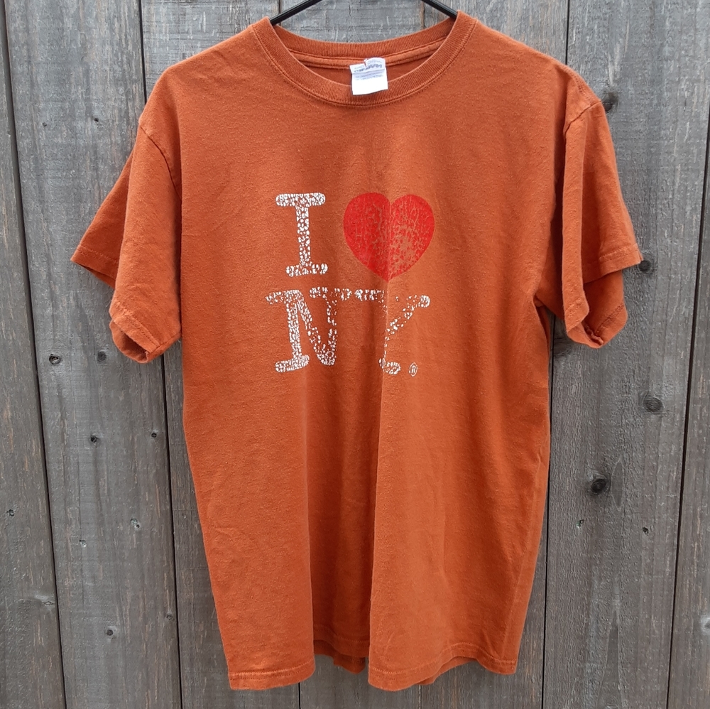 I ❤ NY New York Orange T-Shirt Love Medium